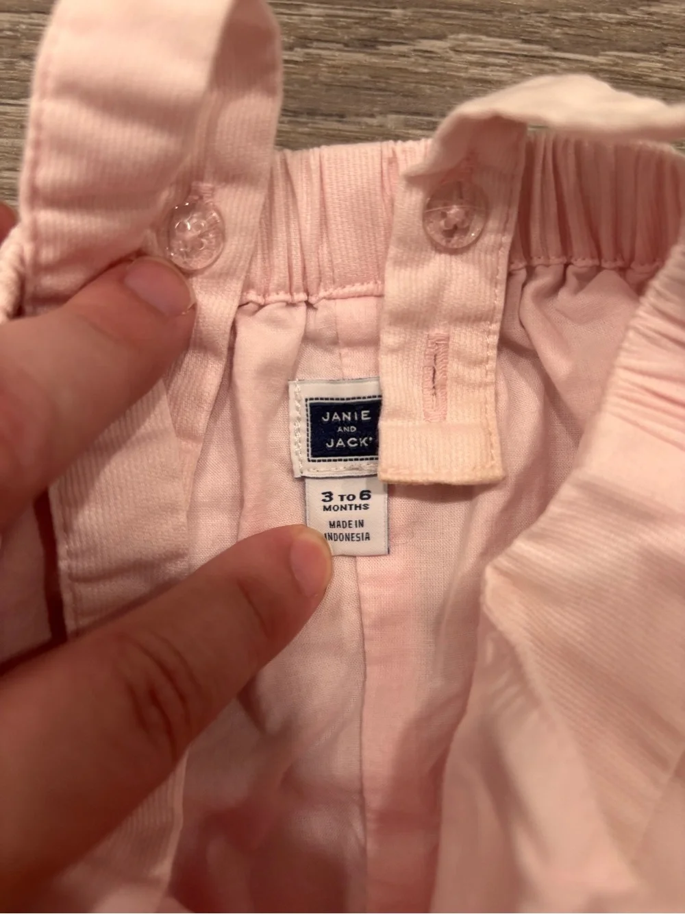 Janie And Jack Girl 3-6 Months Pink Bubble Romper Cotton Bow Adjustable Strap